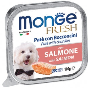 Cibo umido per cani, Alimento per cane, Monge Natural Superpremium, Patè e Bocconi, scatoletta di 100 gr, miglior cibo per cani