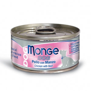 Monge Dog Pollo con Manzo lattina di 95 g