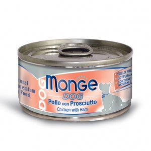 Monge Dog Pollo con Prosciutto lattina di 95 g