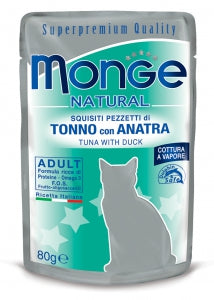 Monge Tonno con Anatra cibo umido per gatto in busta di 80 g