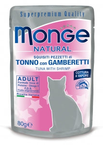 Monge Naturalsuperpremium Busta Tonno con Gamberetti 80 g per Gatto