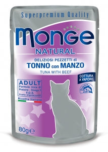Monge Natural Superpremium Tonno con Manzo in busta di 80 g per gatto