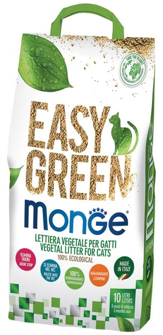 Easy Green è una lettiera 100% ecologica e biodegradabile, per Gatti ricavata da speciali fibre vegetali altamente assorbenti e agglomeranti.
