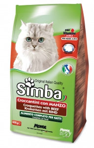 Cibo secco Gatto, Adulto, con Manzo, Alimento Completo, Croccantini Gustosi, ricco di vitamine, 2 kg