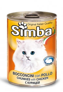 Cibo umido per gatto in bocconi con carne bianche in pollo, composizione di 415 g