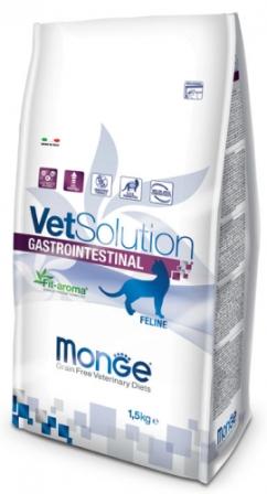 gastrointestinal gatto monge, cibo secco gatto, dieta veterinaria, alimento dietetico, 1,5 kg, vetsolution